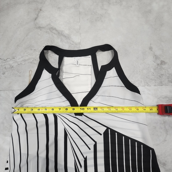 Women's Studio Y Top Blouse Black/White Szs M - Picture 7 of 7